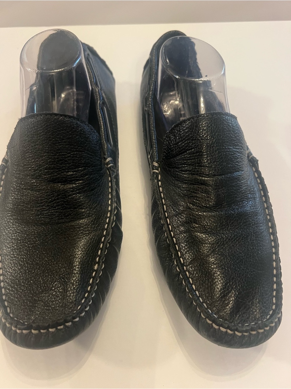The Rail Black Pebbled Leather Slip-On Loafers